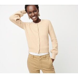 J. Crew Ribbed Cardigan with Jewel Buttons
